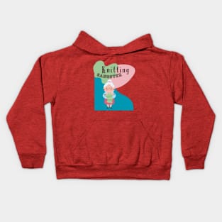 Knitting gangster grandma Kids Hoodie